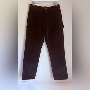 JCREW WALLACE & BARNES  Men's Corduroy Carpenter Pants in Dark Olive